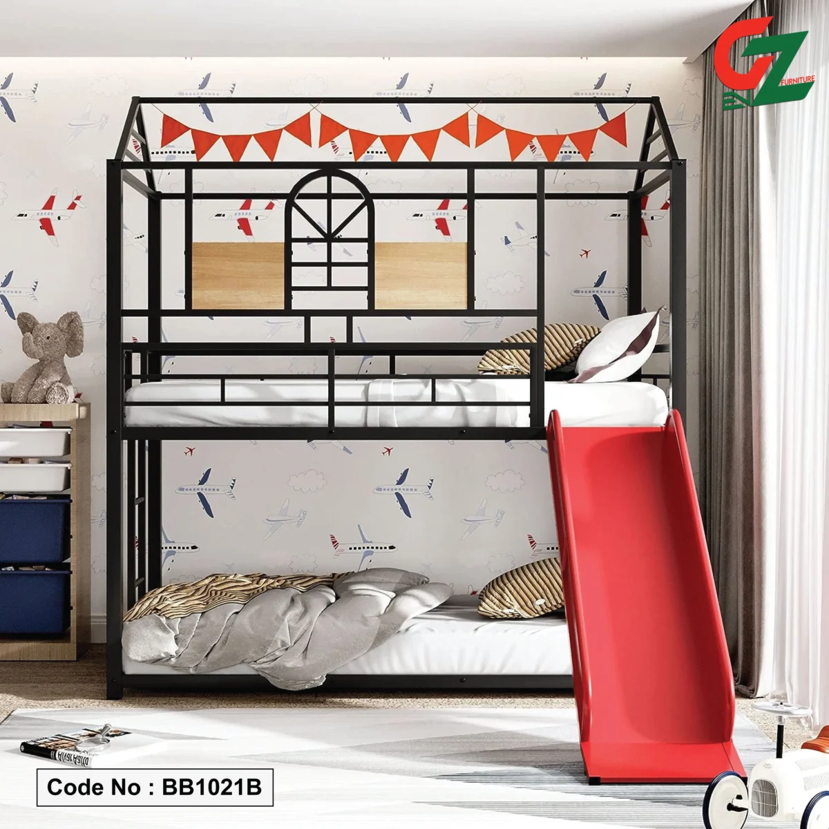 steel bunk bed
