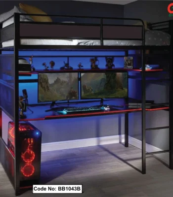 gaming bunk bed with chair
