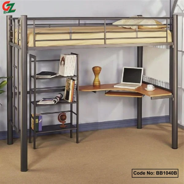 Steel bunk bed with bunk bed