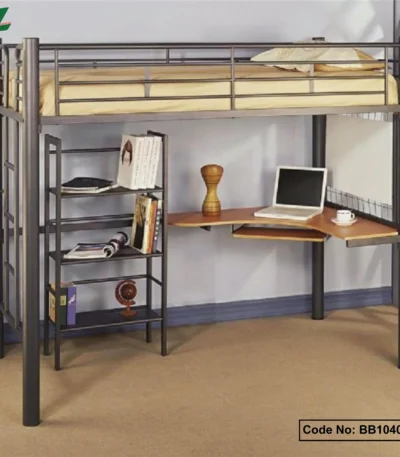 Steel bunk bed with bunk bed