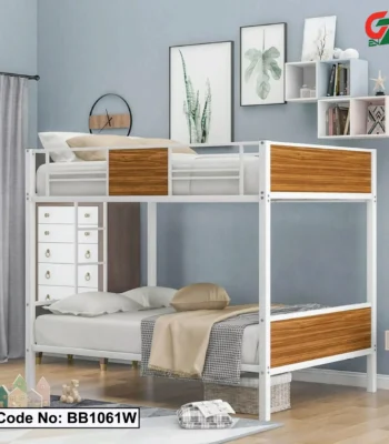 Modern Steel Single Bunk Bed | BB1061W