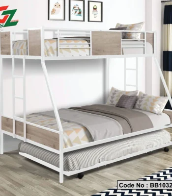 modern bunk bed with extra bed