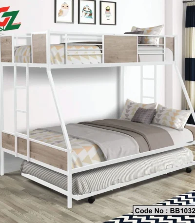 modern bunk bed with extra bed