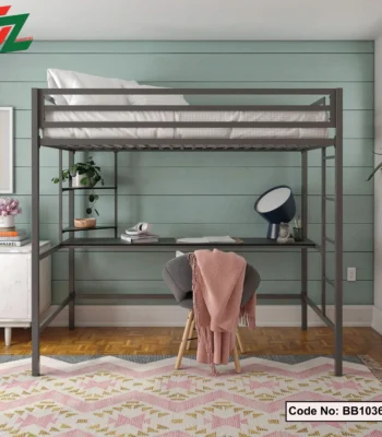 bunk bed with desk