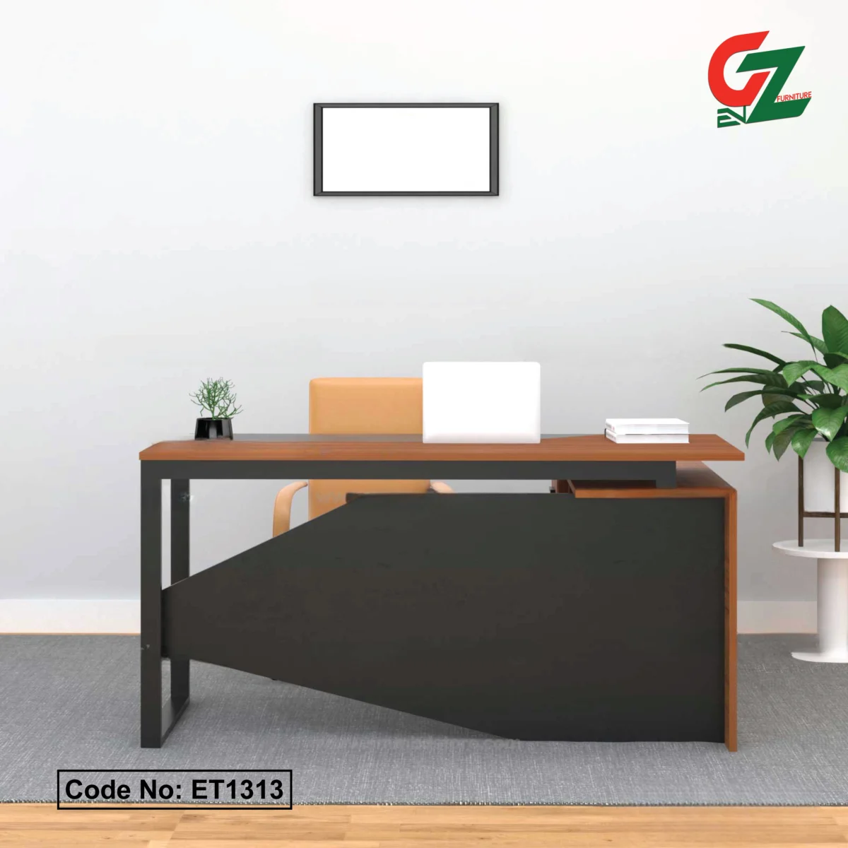 Modern Executive Table With Side Table