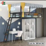 Hanging Iron Small Loft Bed Multifunctional Creative Space Saving