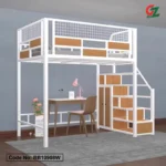 Loft Elevated Bed Iron Art Single Upper Bed