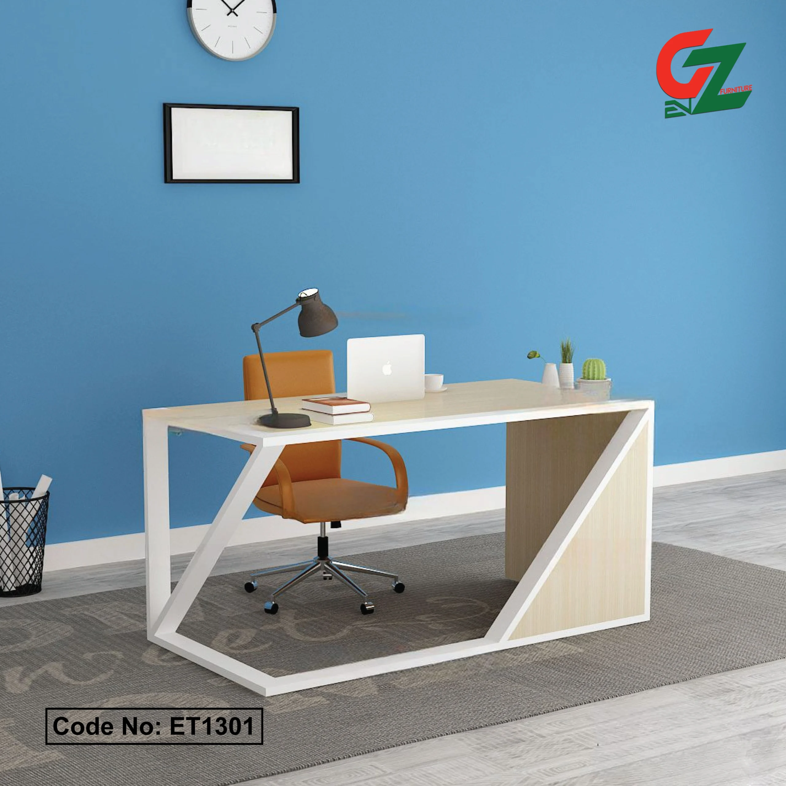 Premium-Wooden-Executive-Desk-with-Storage Executive Table 1301