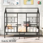 NEW Twin House Metal Cabin bunk Bed Frame with Ladder