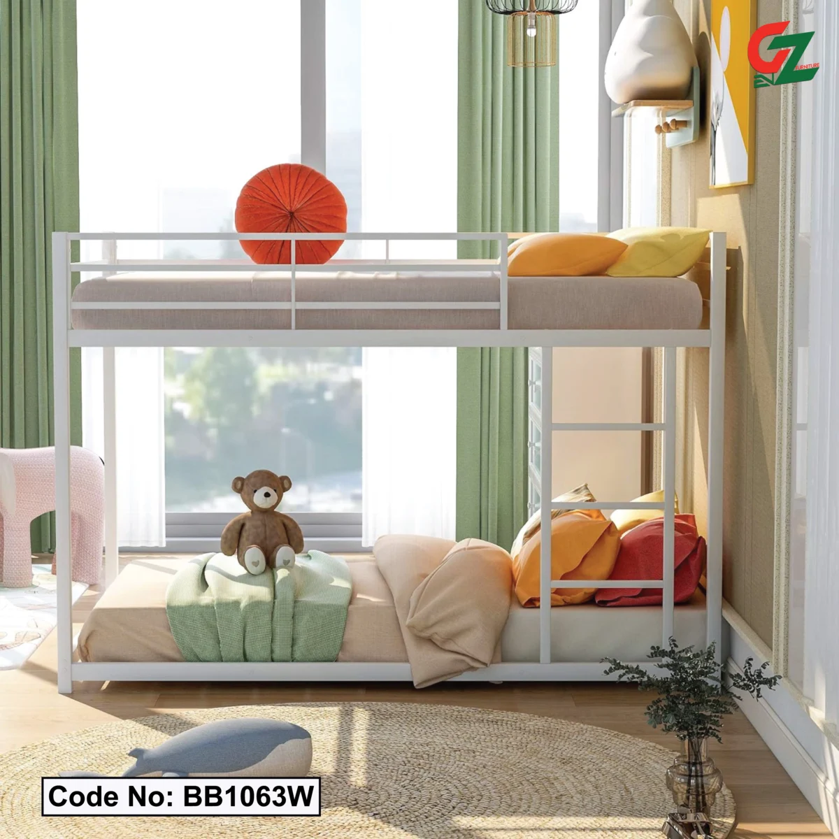 Stylish Low Height Single Bunk Bed