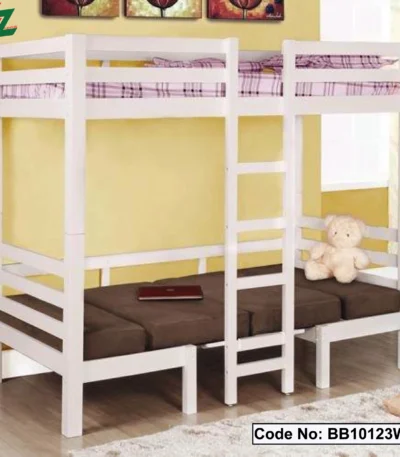 MS Steel Bunk Bed with Desk