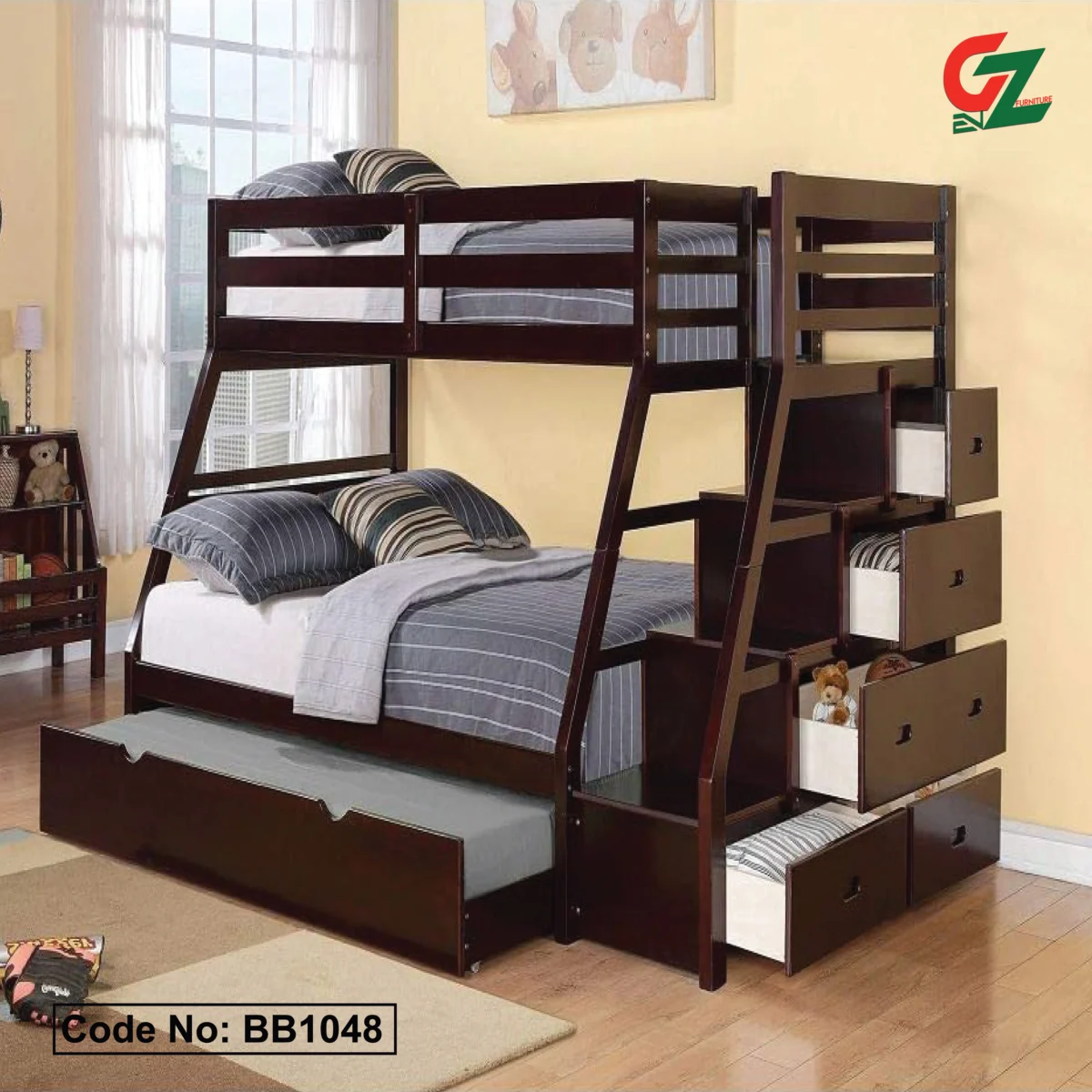waredobe with bunk bed