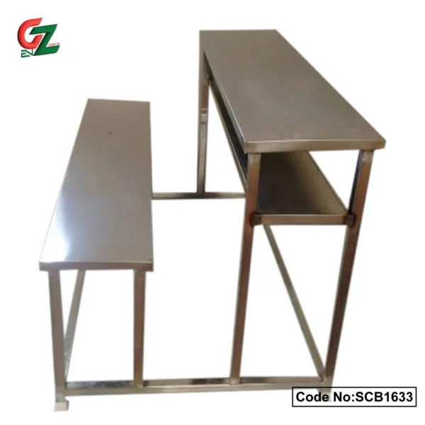 School Furniture Stainless Steel 2 Seater School Bench | SCB1633